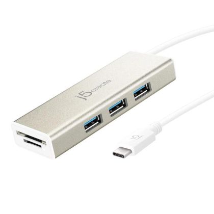 JCH347 USB 3.1 Type-C 3-Port HUB with SD/Micro SD Card Reader