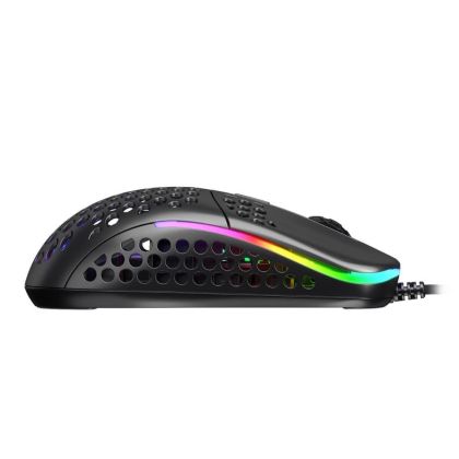 Геймърска мишка Xtrfy M42 Black, RGB, Черен