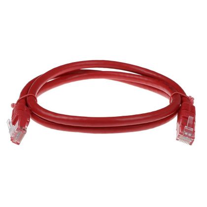 Red 2 meter U/UTP CAT6 patch cable with RJ45 connectors