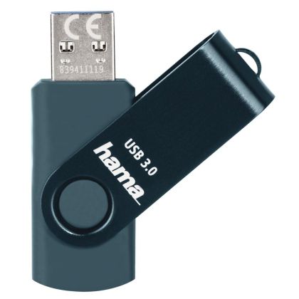 USB памет HAMA Rotate, 256GB, USB 3.0  90 MB/s, Петролно синьо