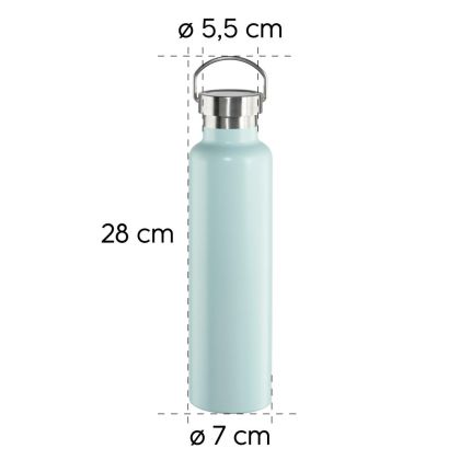 Xavax Drinking Bottle, 750 ml, Twist Closure, Leak-proof, Carbonated Drinks-safe, blue