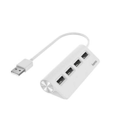 USB hub HAMA, USB 2.0, 1:4, white