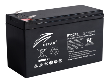 Оловна батерия RITAR (RT1213), 12V, 1.3Ah, AGM, 98/ 43.5/ 53 mm