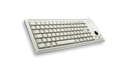 Компактна жична клавиатура CHERRY G84-4400 с Trackball, бяла