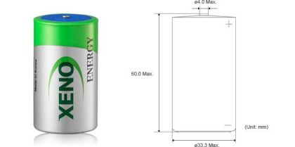 Литиево тионил хлоридна батерия XENO R20 19Ah XL205/STD /с пъпка/ XENO
