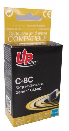 Ink cartridge UPRINT CJ8CUP CANON, WITH CHIP, Cyan
