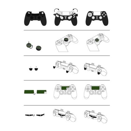 Hama 7-In-1 "Undead” Accessories Set for the Dualshock 4 Controller PS4/Slim/Pro