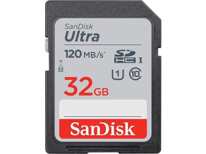 Memory card  SANDISK Ultra SDHC, 32GB, Class 10, U1, 120 Mb/s