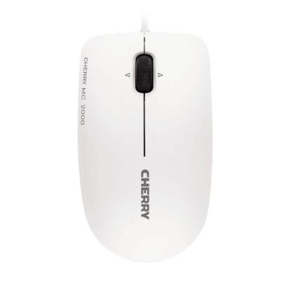 Жична мишка CHERRY MC 2000, 1600dpi, бяла, USB