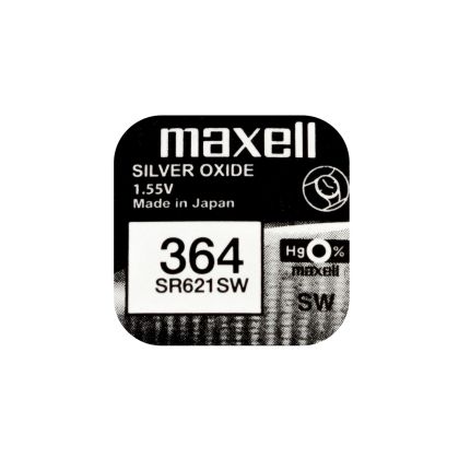 Button Battery Silver MAXELL SR-621SW / 364 / AG1 /