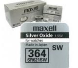 Бутонна батерия сребърна MAXELL SR-621SW /364/AG1/