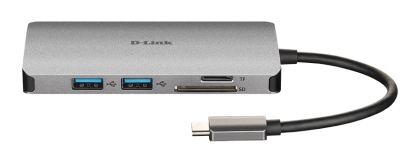 Докинг станция D-LINK DUB-M810, 8-in-1 USB-C, HDMI/Ethernet/Card Reader/Power
