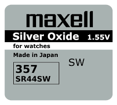 Бутонна батерия сребърна MAXELL SR-44 SW/357/   1.55V