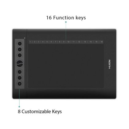 Графичен таблет HUION H610PRO V2, USB, Черен