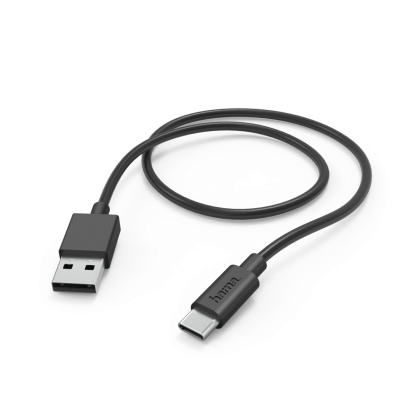 Hama Charging Cable, USB-A - USB-C, 1 m, black