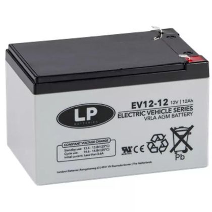 Lead Battery /for electric vehicles/ (EV12-12) AGM  12V / 12 Ah - 151 / 98 / 95mm T2 RITAR