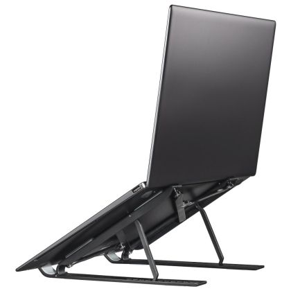 Стойка за лаптоп Hama Light, сгъваема, накланяща се на 12 степени, до 39 см (15,4"), черна