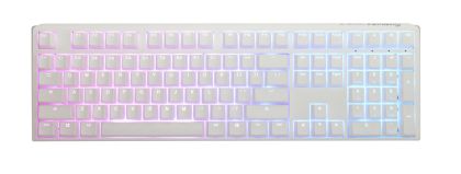 Геймърскa механична клавиатура Ducky One 3 Pure White Full Size Hotswap Cherry MX Red, RGB, PBT Keycaps