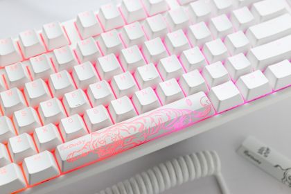 Mechanical Keyboard Ducky One 3 Pure White Full Size Hotswap Cherry MX Red, RGB, PBT Keycaps