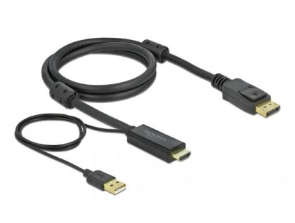 Cable Delock HDMI to DisplayPort cable 4K 30 Hz 1 m, Black