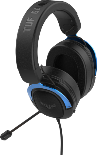Геймърски слушалки ASUS TUF Gaming H3 Blue, 7.1 Virtual Surround Sound