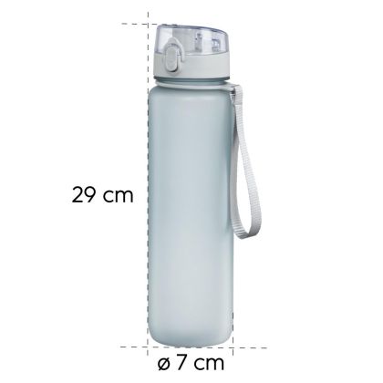 Xavax Sports Drinking Bottle, 1 l, Leak-proof, Loop, Single-handed Closure, blue