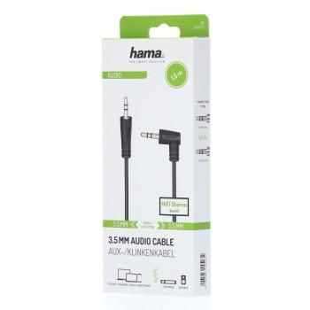 Audio Cable HAMA 3.5 mm jack plug 90° - 3.5 mm jack plug, stereo, 1,5 m