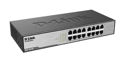 Суич D-Link DES-1016D/E, 16 портов 10/100, Desktop, rack mount