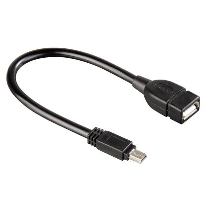 ama USB 2.0 Adapter Cable, mini B plug - A socket, black