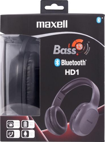 Слушалки блутут  MAXELL BASS 13 B13-HD1, с големи наушници,  черни