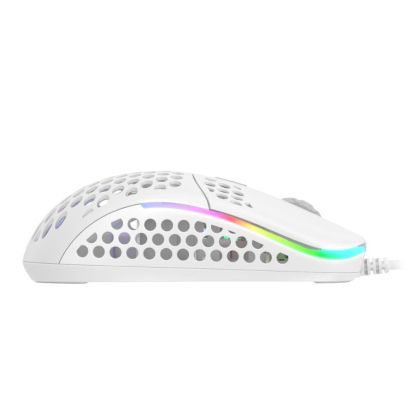 Геймърска мишка Xtrfy M42 White, RGB, Бял
