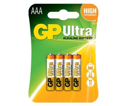Алкална батерия GP ULTRA LR03 AAA /4 бр. в опаковка/ блистер 1.5V GP,GP24AU
