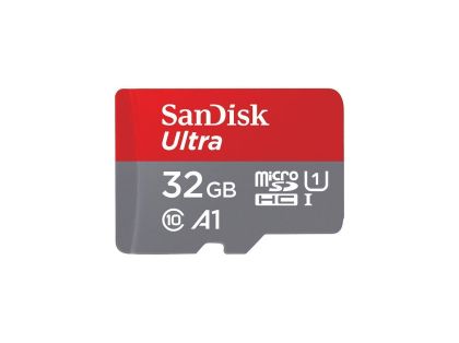 Карта памет SANDISK Ultra microSDHC, 32GB, A1, UHS-I, U1, Class 10, 120MB/s, Адаптер