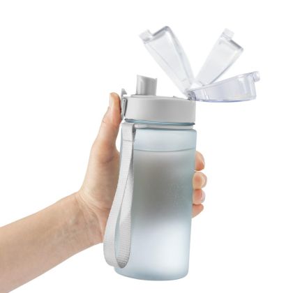 Xavax Sports Drinking Bottle, 500 ml, Leak-Proof, Loop, Single-Handed Closure, blue