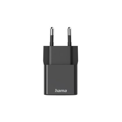 Бързо мини зарядно HAMA, 220V, USB-C, PD/Qualcomm, 25W, Черен