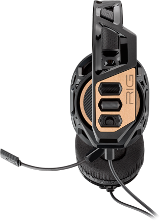 Геймърски слушалки Nacon RIG 300, Микрофон, Черен/Златист