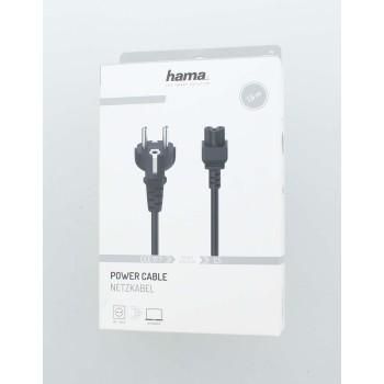 Hama Mains Cable, Plug with Earth Contact - 3-Pin Socket (Cloverleaf), 1.5 m