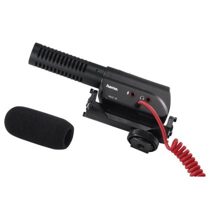 Микрофон за камера HAMA RMZ-18, кардиоиден, 3.5 mm жак, Черен