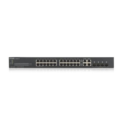 Switch Zyxel 24-port Gigabit Ethernet Smart Managed Switch - No Fan with Four Gigabit Combo Ports and Hybrid Mode 