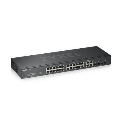 Switch Zyxel 24-port Gigabit Ethernet Smart Managed Switch - No Fan with Four Gigabit Combo Ports and Hybrid Mode 