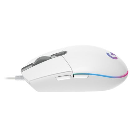 Геймърска мишка Logitech G102 LightSync, RGB, Оптична, Жична, USB, Бяла