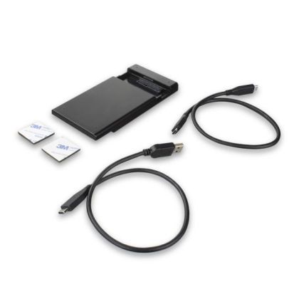 Чекмедже за твърд диск Ewent EW7072, 2.5", SATA, USB-C 3.2 Gen2 (USB 3.1), Черен