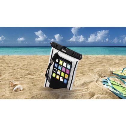 Чанта за смартфон HAMA Playa, Размер XXL, Водоустойчива IPX8, Прозрачен/Черен