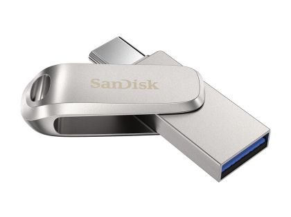 USB stick SanDisk Ultra Dual Drive Luxe, 32GB, USB 3.1 Gen 1, USB-C, Silver