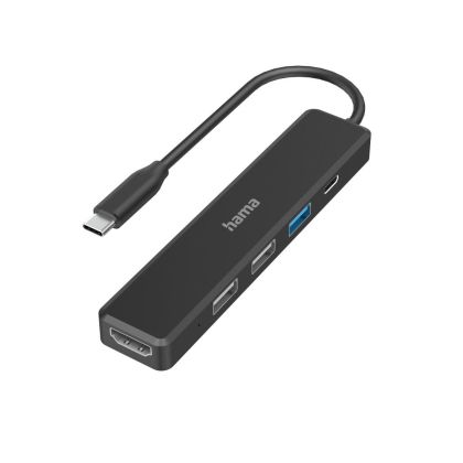 Hama USB-C Hub, Multiport, 5 Ports, 3 x USB-A, USB-C, HDMI