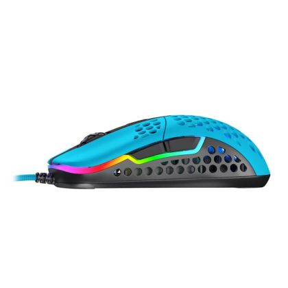 Геймърска мишка Xtrfy M42 Miami Blue, RGB, Син