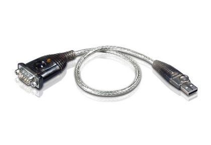 Кабел конвертор ATEN UC232, USB-A мъжко - Сериен порт RS232, 35 cm