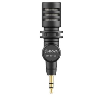 BOYA Miniature Condenser Microphone BY-M100, 3.5mm