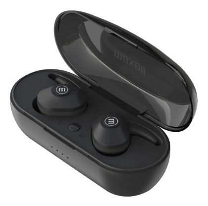 Блутут слушалки-тапи с докинг кутийка Maxell MINI DUO, True Wireless, Bluetooth 5.0, Черни