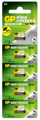 Алкална батерия GP А11 6V за дистанционни /5бр./pack цена за 1 бр./